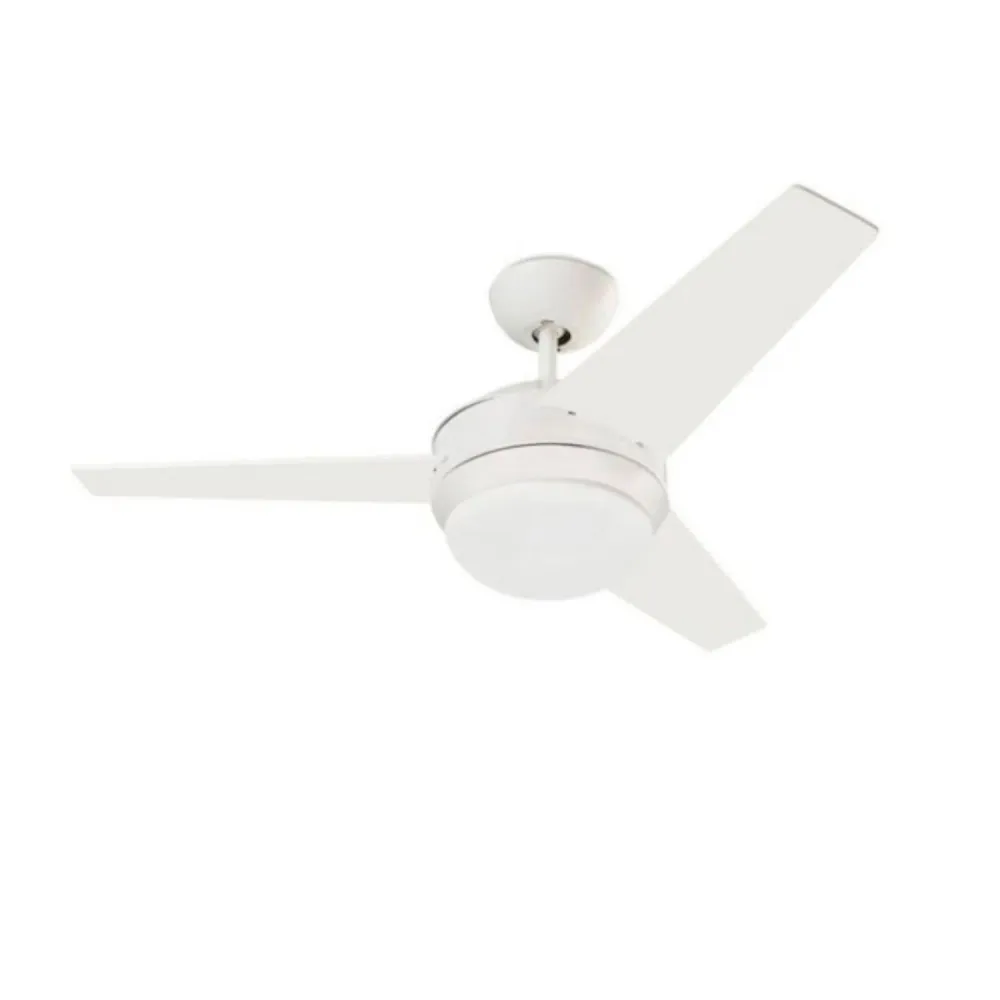 Ventilateur blanc Windy Pro 101.6cm, moteur AC, pales réversibles, LEDS-C4 VE-0005-BLA.