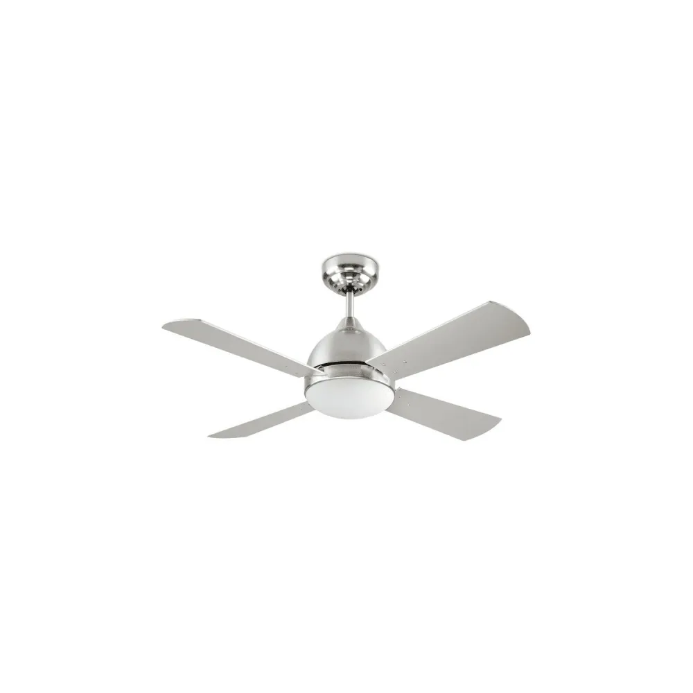 Ventilateur LEDS-C4 Borneo Moteur AC finition nickel, pales réversibles 106,6 cm