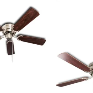 Ventilateur de plafond extra plat Pepeo Kisa Grandiose pales nickel brossé palissandre / noyer foncé 105620192OL acheter à...