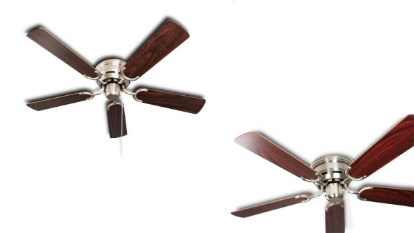 Ventilateur de plafond extra plat Pepeo Kisa Grandiose pales nickel brossé palissandre / noyer foncé 105620192OL acheter à...
