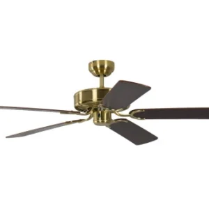 Ventilateur de plafond Pepeo Potkuri laiton satiné / acajou 132 cm avec chaînette 13332010132 acquérir à bas prix