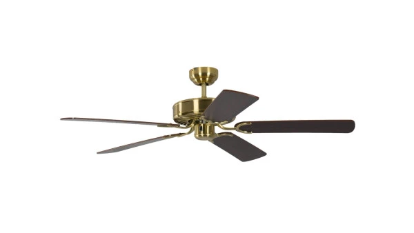 Ventilateur de plafond Pepeo Potkuri laiton satiné / acajou 132 cm avec chaînette 13332010132 acquérir à bas prix