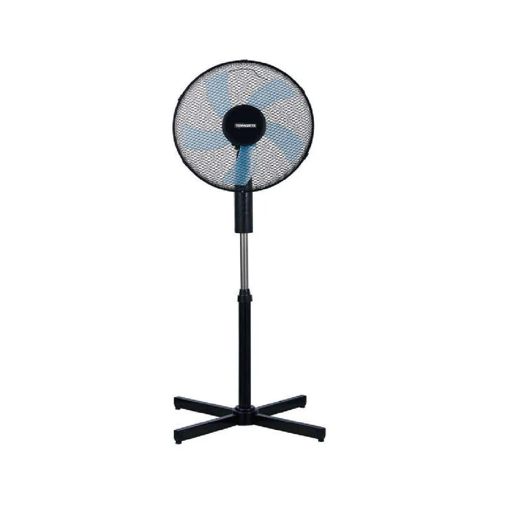 VENTILATORE PIANTANA TERMOZETA WINDZETA PLUS 5 PALE 45W OSCILLANTE NERO/BLU TZWZ02PLUS