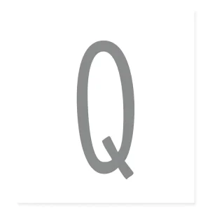 Sticker de décoration murale Lettre Q - Gris pour intérieur et extérieur