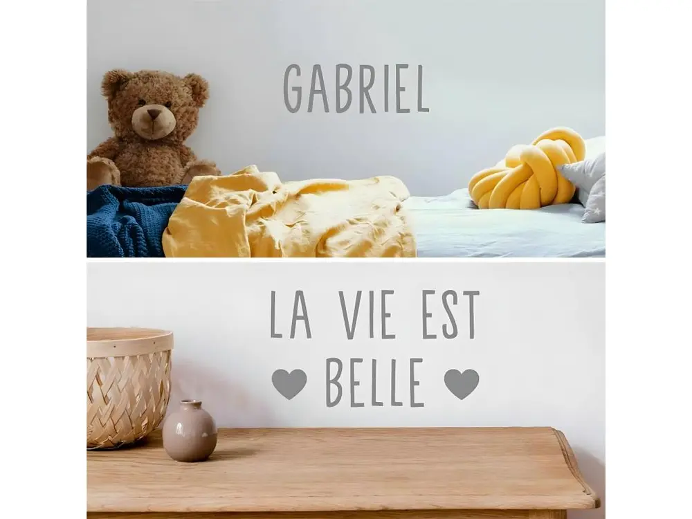 Sticker de décoration murale Lettre Q - Gris pour intérieur et extérieur