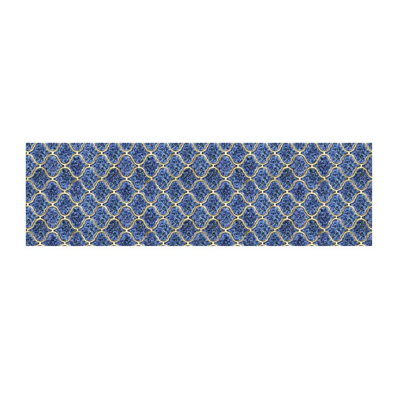 Bordure de papier peint adhésif en forme de quadrilobe, décoration murale moderniste en VINYLE, 16,5' L x 8" l pour découp...