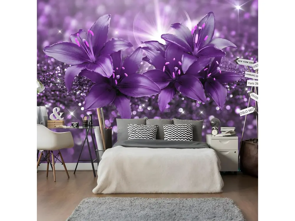 Papier Peint "Masterpiece Purple" 140 x 200 cm pour pose facile