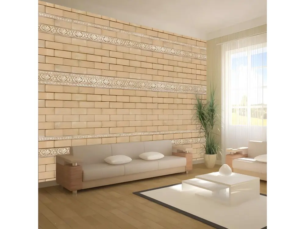 Règle à couper Papier Peint "Mur avec Ornements" 245 x 350 cm