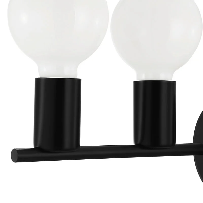 Ampoule HID pour éclairage public Applique murale Darrah 2 lampes E27 IP20 noir