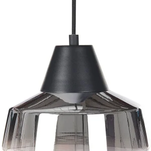 Ampoule HID pour éclairage public Hanglamp glas zwart/zilver TALPARO