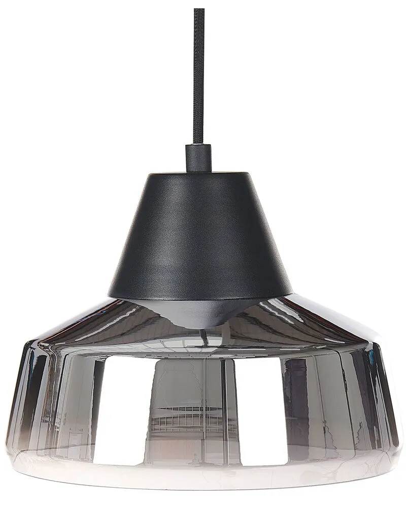 Ampoule HID pour éclairage public Hanglamp glas zwart/zilver TALPARO