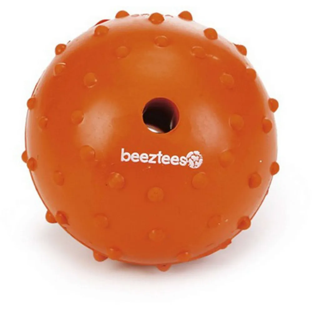 Beeztees Balle Caoutchouc avec Cloche Massif Orange pour serres et horticulture