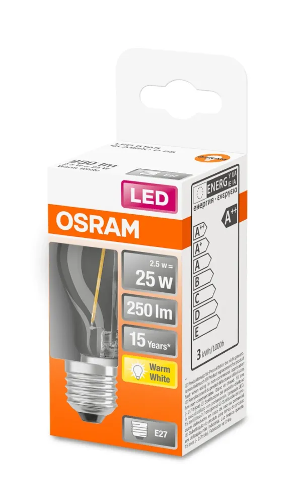Décharge pour éclairage industriel AMPOULE LED SPHÈRE 2.5W E27 DOUX