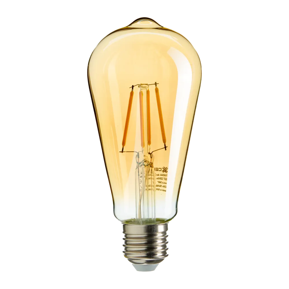 Haute Intensité Professionnelle LED POIRE AMBRÉ ST64 30W E27 lumière chaude