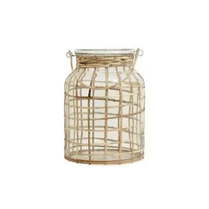 Lampe à décharge métallique Grande Lanterne Bambou Nordal - 27cm