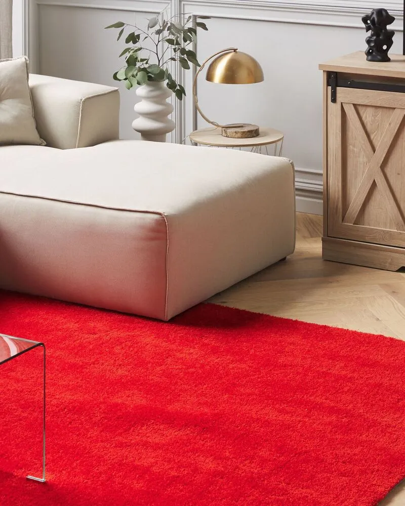 Vloerkleed tissu synthétique rood 140 x 200 cm DEMRE