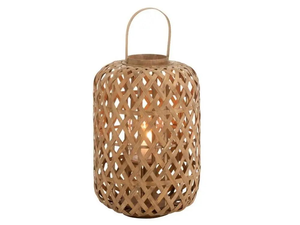 Ampoule krypton résistante Lanterne en Bambou "Garden" 70cm Naturel