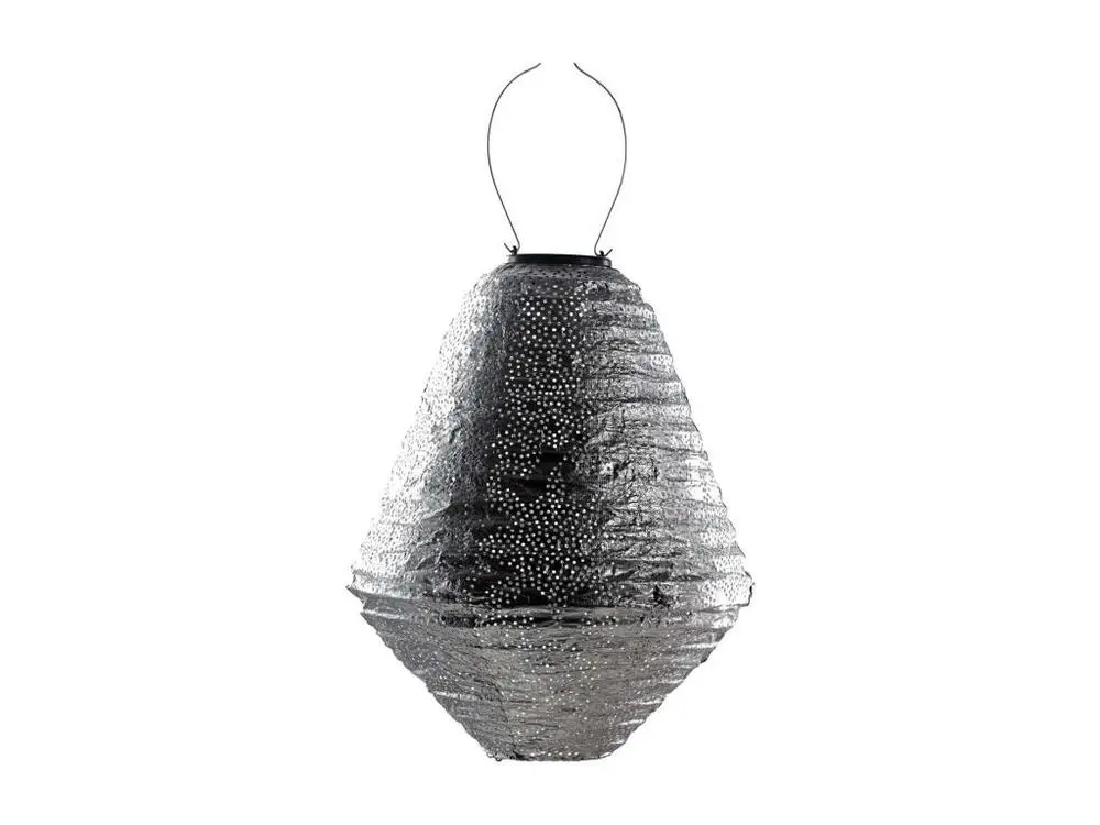 Ampoule krypton résistante Lanterne solaire Can 30 cm Marrakesh - Argent