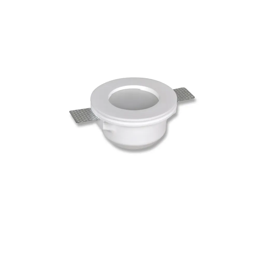 Anneau d'intégration ronde Plâtre/Pladur pour ampoule LED GU10/GU5.3 Ø133 mm avec culot bi-pin