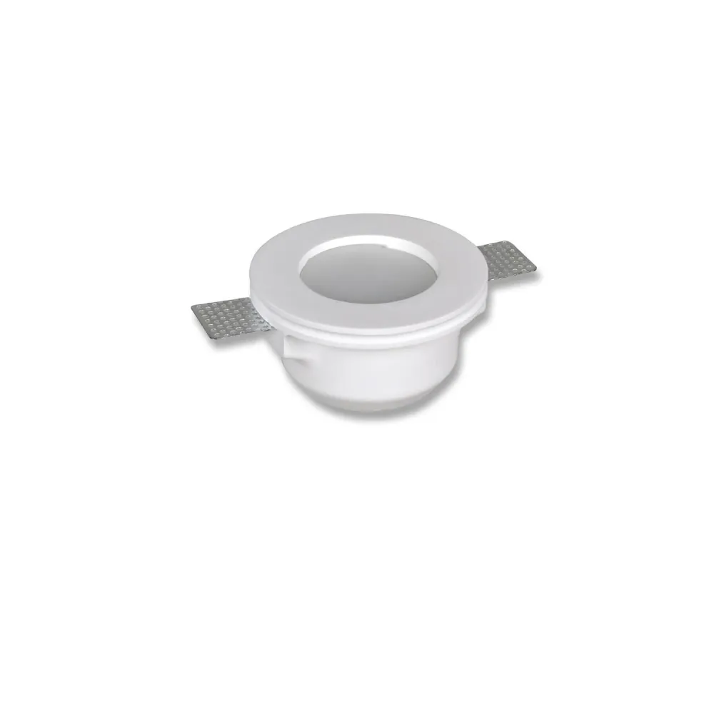 Anneau d'intégration ronde Plâtre/Pladur pour ampoule LED GU10/GU5.3 Ø133 mm avec culot bi-pin