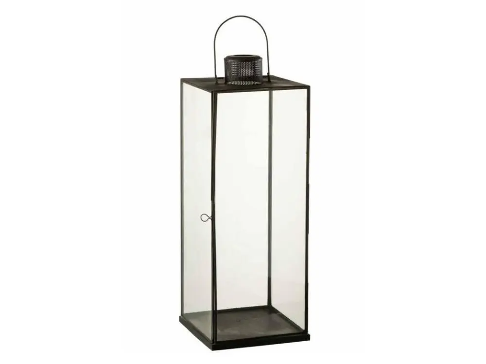 Économie d'Énergie Lanterne Design en Verre "Filona" 50cm Cuivre étain