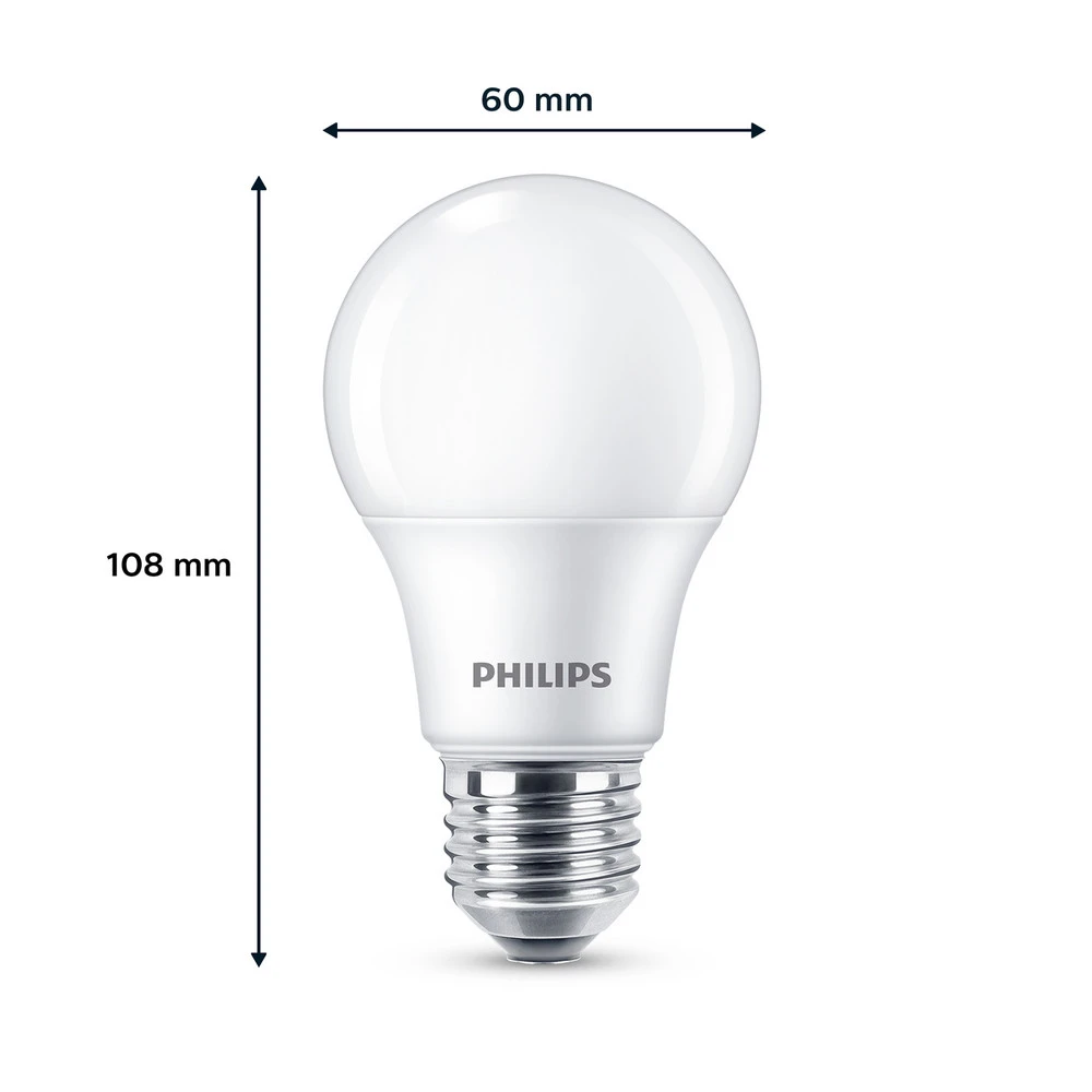 Économie d'Énergie Philips ampoule LED E27 8W 806lm 2 700K mate x2