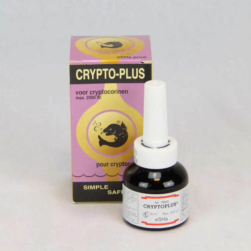 Crypto-plus de Esha et un engrais pour plantes d'aquariums 20 ml avec lumière blanche intense