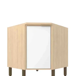 Exotic Designs Karine Bottom Corner Unit - Walnut & Noir jais | Garantie 2 Ans