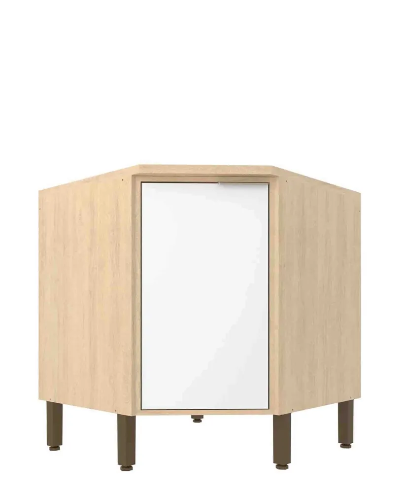 Exotic Designs Karine Bottom Corner Unit - Walnut & Noir jais | Garantie 2 Ans