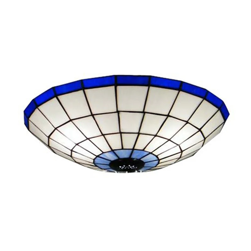Haute Luminosité Halbkugelförmige Deckenleuchte aus Glas im traditionellen Stil, Unterputzleuchte für Schlafzimmer