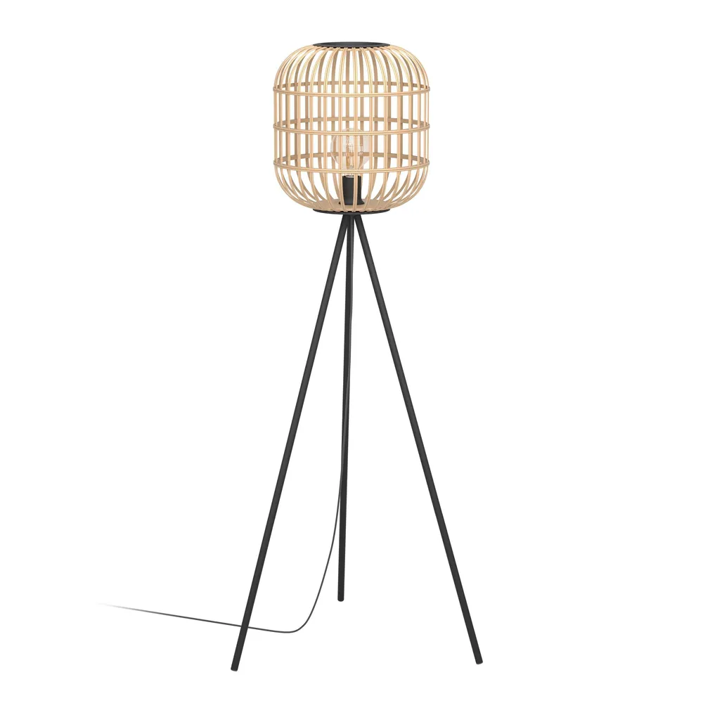 Haute Luminosité Lampadaire bambou naturel BORDESLEY E27 1X28W