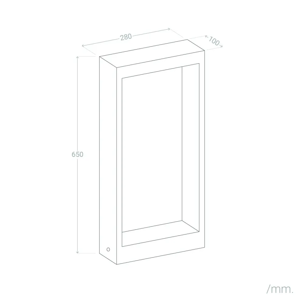 Krypton pour équipement médical Lanterne extérieure LED ajustable Arvene 8W en ciment, hauteur 65 cm