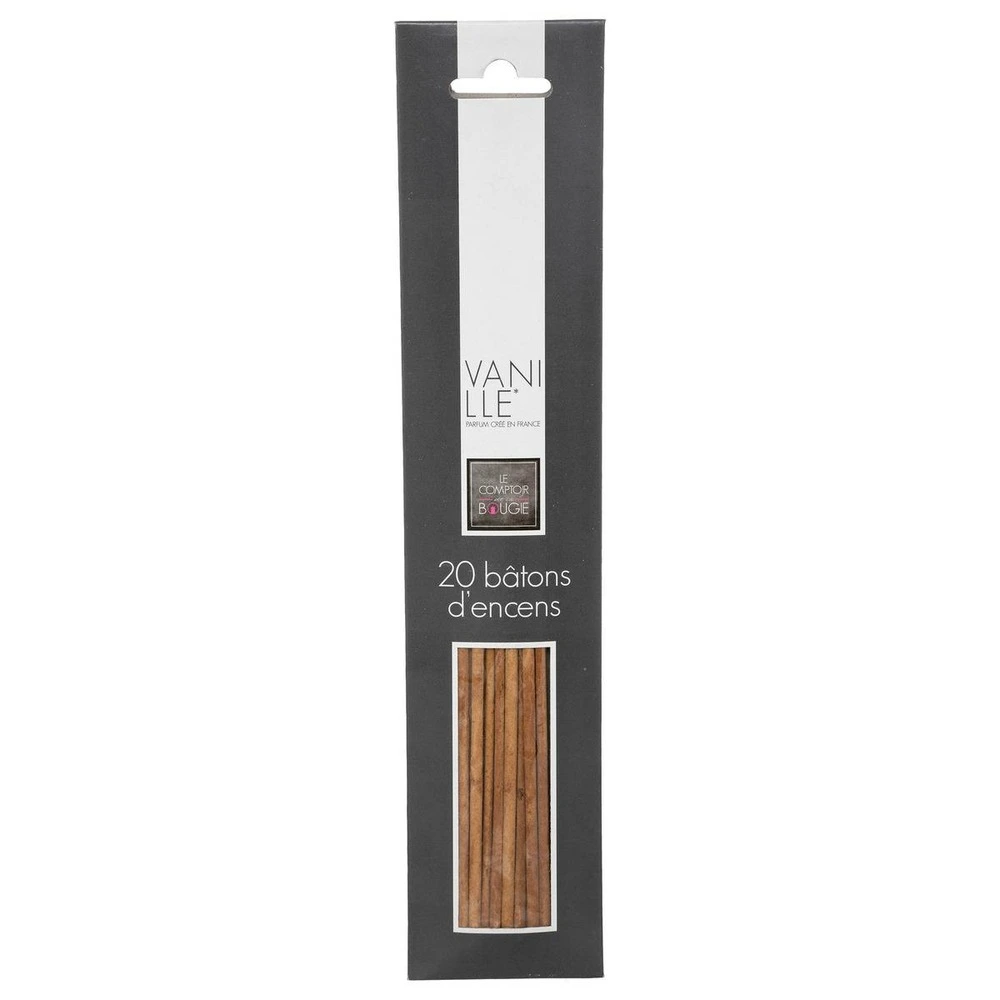 Lot de 20 bâtons d'encens - vanille | Garantie 2 Ans