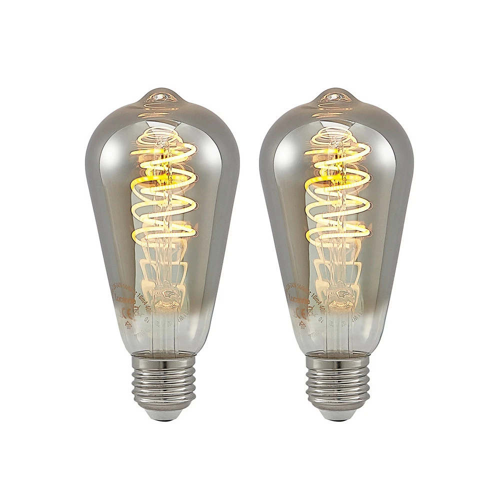 Lucande ampoule E27 ST64 4 W 918 pâle titane x2
