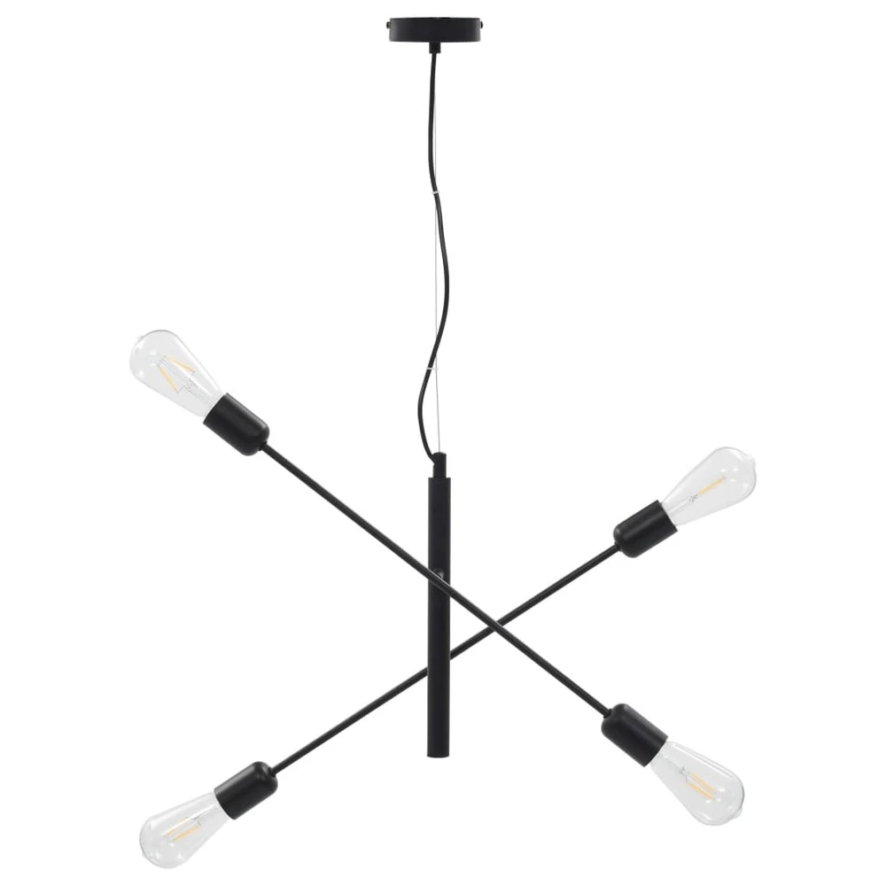 Plafonnier avec ampoules à filament 2 w noir e27 pour phares automobiles