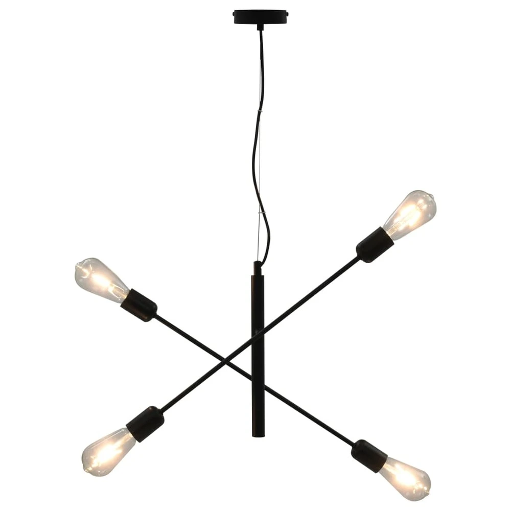 Plafonnier avec ampoules à filament 2 w noir e27 pour phares automobiles