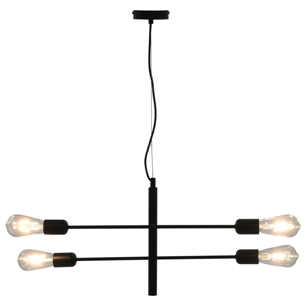 Plafonnier avec ampoules à filament 2 w noir e27 pour phares automobiles