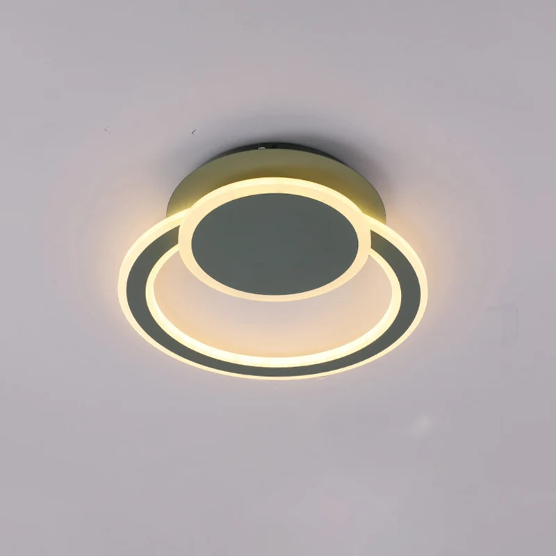 Weiß/grüne Hoop-LED-Unterputzleuchte, schlichte Deckenbeleuchtung aus Metall warmem/weißem Licht für Schlafzimmer | 6000K...