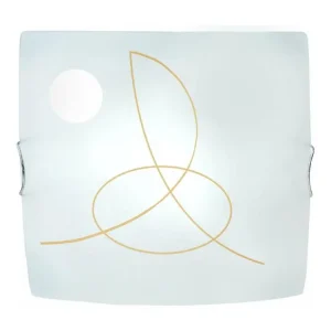 Xénon pour projecteur automobile Plafonnier verre carré bombé mate jaune30 cm..