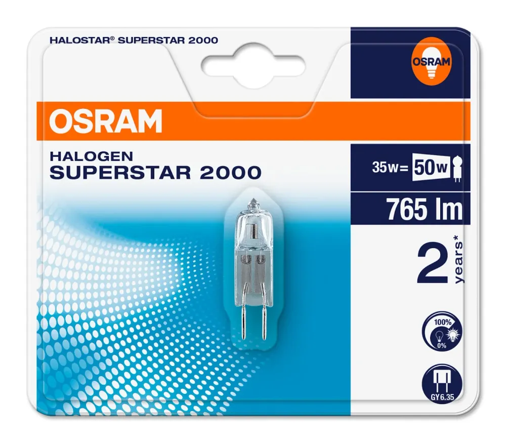 Certifié CE AMPOULE HALOGÈNE 7W G6.35 HALOSTAR