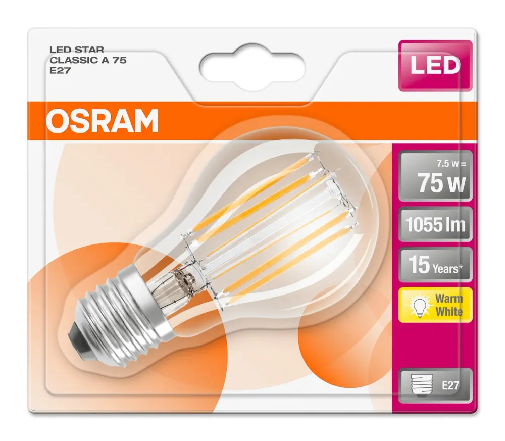 Certifié CE AMPOULE LED 8W E27 STD FIL ARDENT
