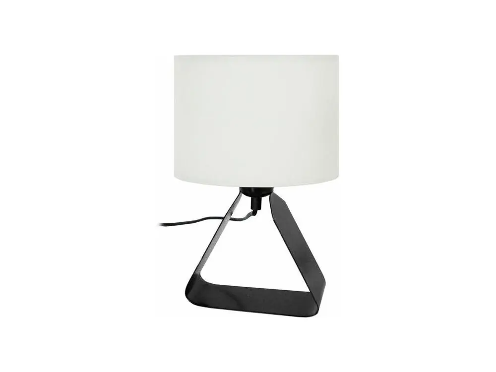 Lampe de chevet géométrique, métal noir 29 cm. (Sans Mercure)