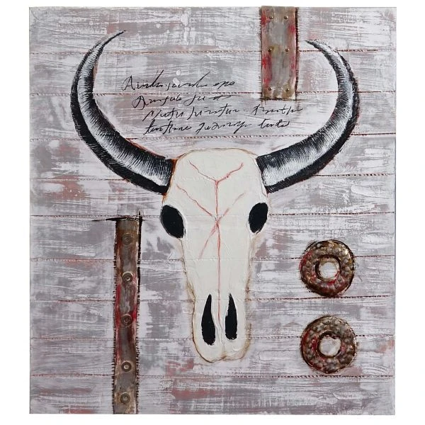 Mendler peinture à l'huile taureau peinture murale 100% peinte à la main XL 100x90cm 44751 prendre à bas prix