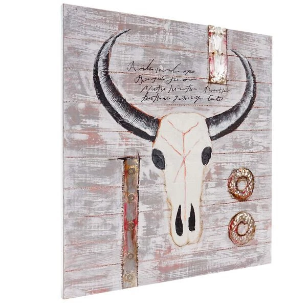 Mendler peinture à l'huile taureau peinture murale 100% peinte à la main XL 100x90cm 44751 prendre à bas prix