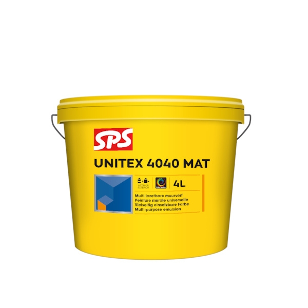 Peinture murale UNITEX 4040 MAT - seau 4 L - blanc - SPS