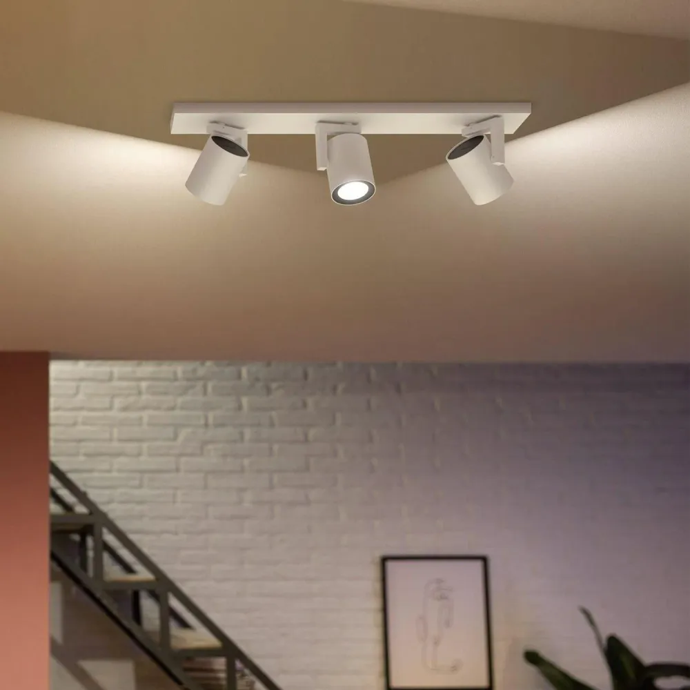 Plafonnier à suspension réglable Luminaire de plafond Argenta 3x6W PHILIPS Hue couleur blanche