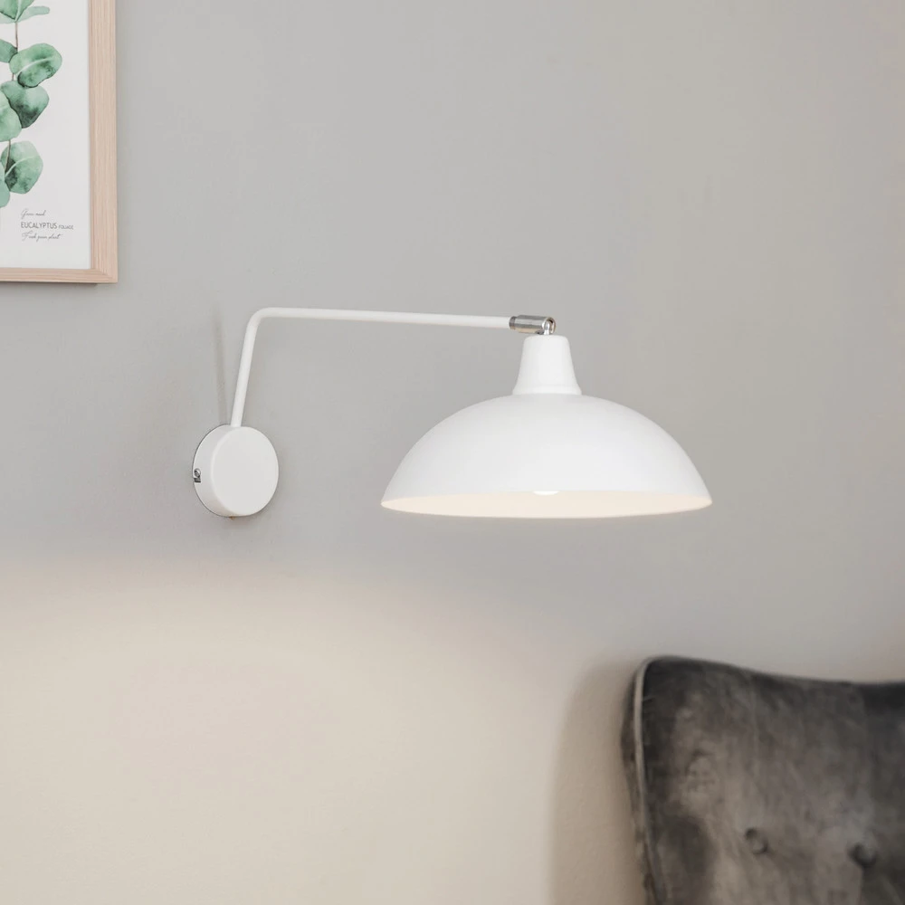 Applique 1036 à 1 lampe, blanche pour couloir et escalier