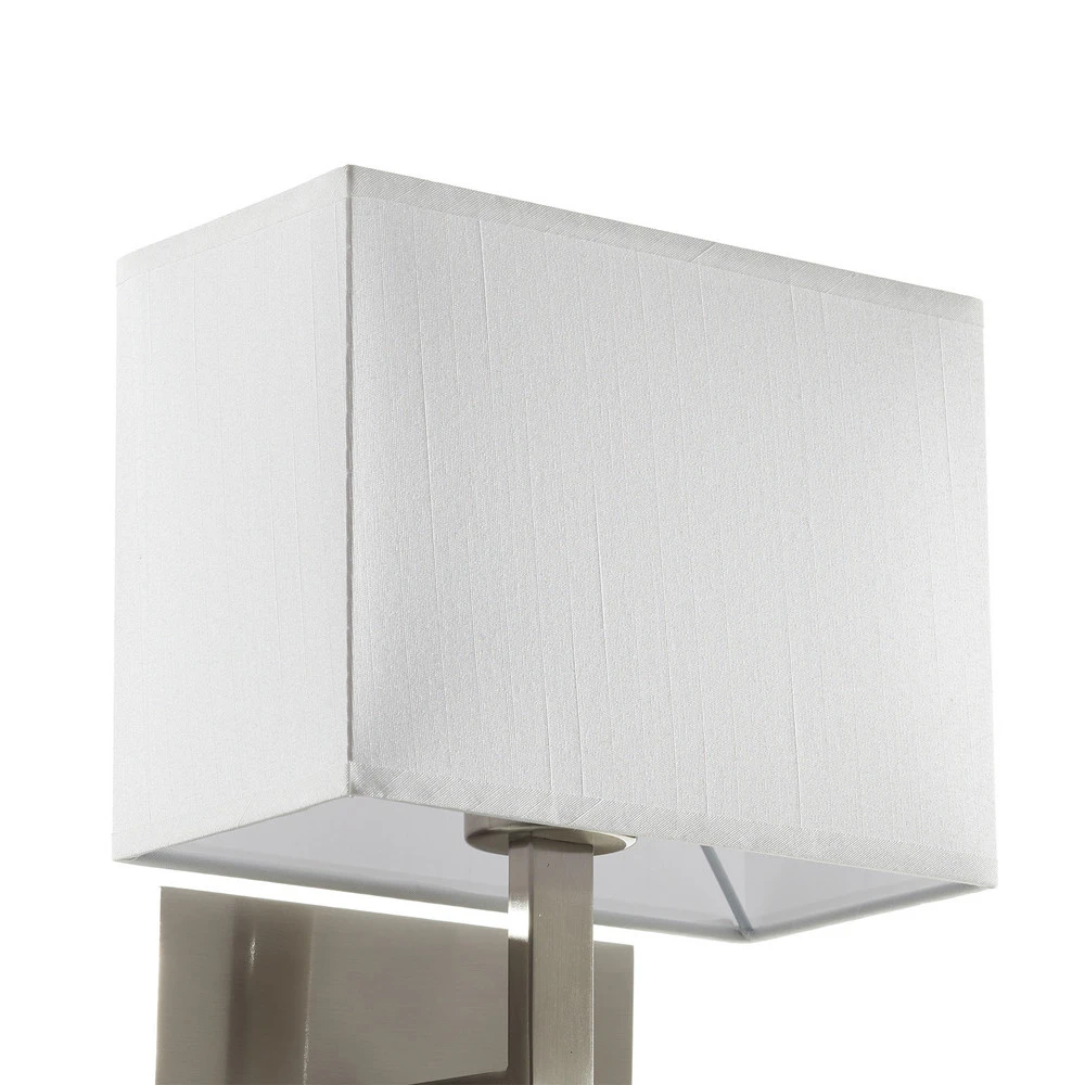 Applique 6519 avec liseuse LED, argentée satinée avec bras réglable