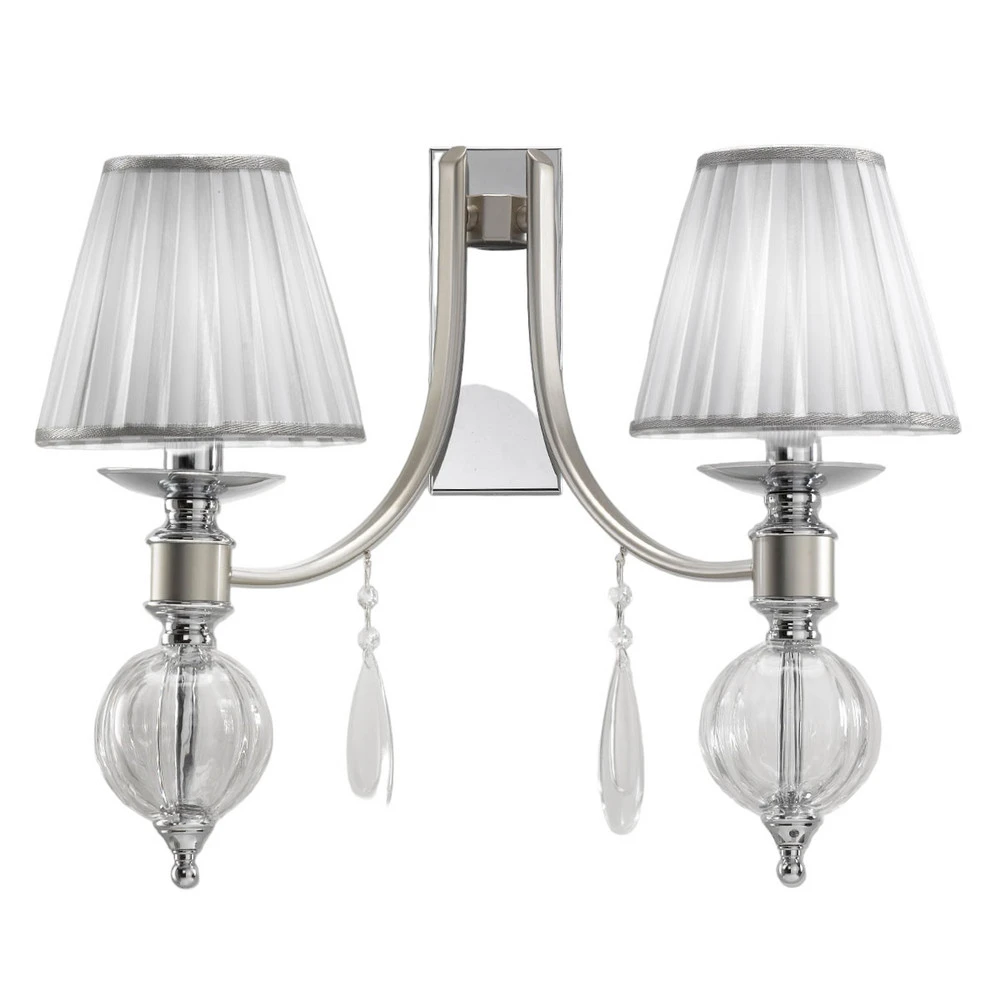 Applique 7330 avec gouttes en verre, 2 lampes pour couloir et escalier