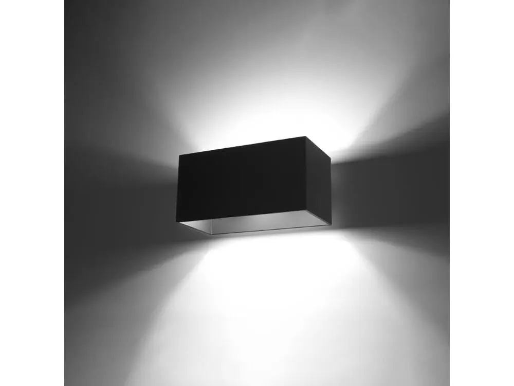 Applique actuel en aluminium - 2 sources lumineuses - L.20 x H.10 cm - noir Style moderne